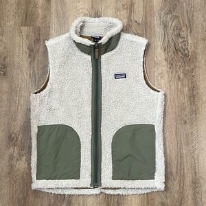 Patagonia Kids Retro-X Fleece Vest Natural Basin Green 65619 Size M 10